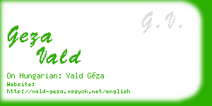 geza vald business card