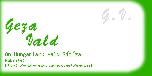 geza vald business card